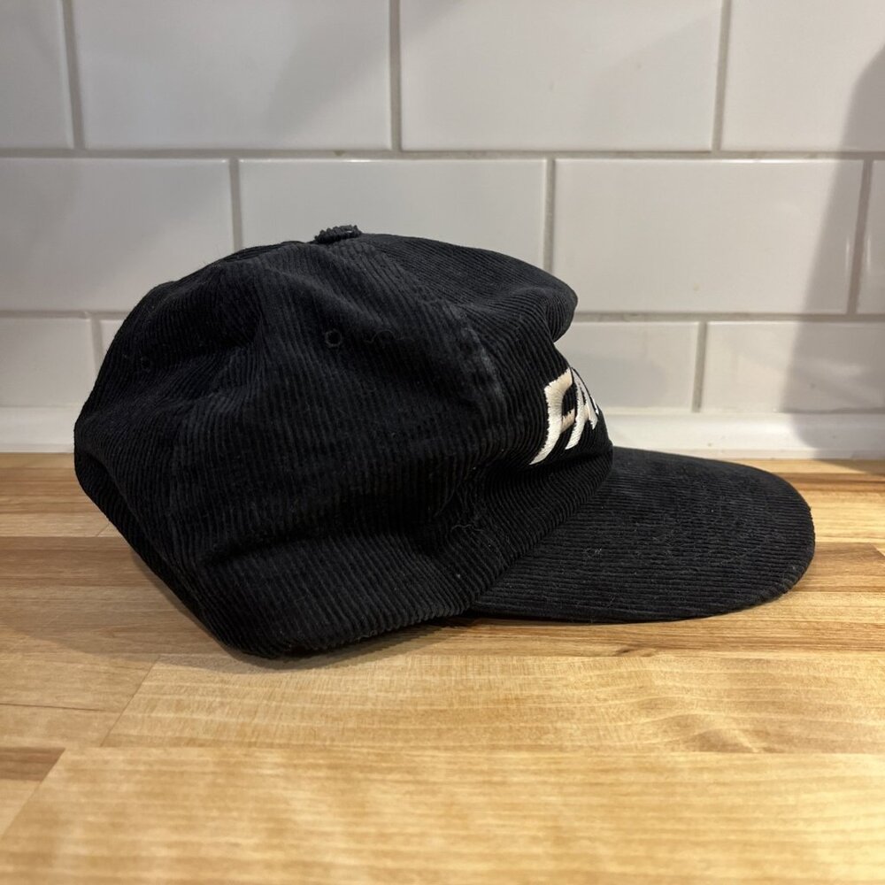 VTG Atlanta Falcons Corduroy Snapback Hat Black Embroidered Logo Starline NFL - Picture 3 of 9